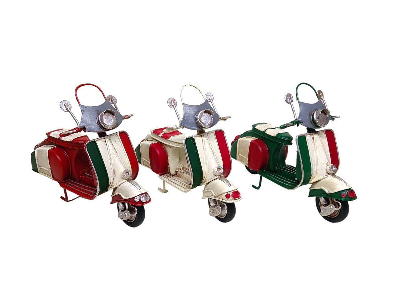Modellino decorativo simil Vespa vintage in metallo 3 colori assortiti - Sud Import