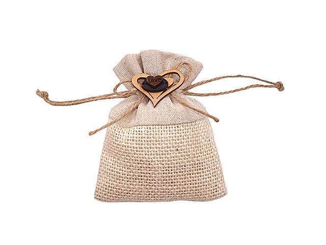 Sacchetto naturale c/cuore w9701a