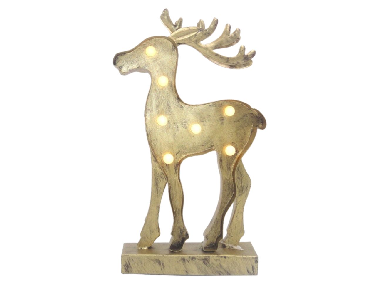 Renna in metallo con luce
