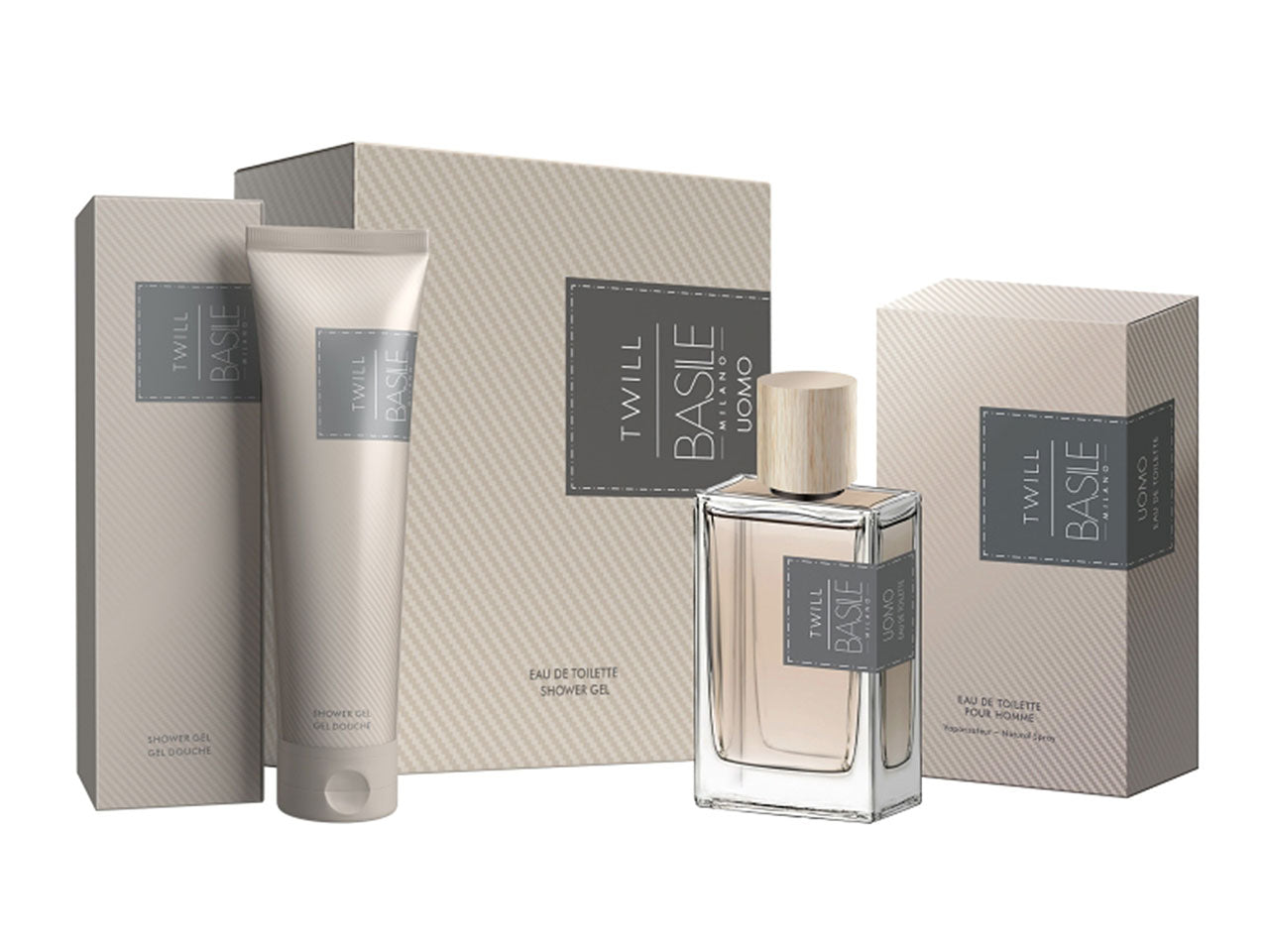 Basile twill confezione regalo contenente eau de toilette da 100ml astucciato e shower gel da 300ml
