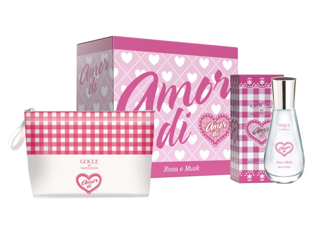 Gocce set amor di rosa eau de toilette 30ml + pochette