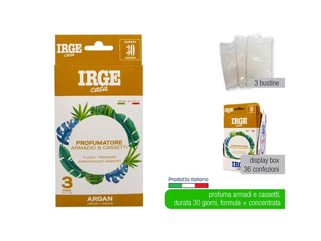 Irge bustine prof.argan 3 pezzi deo3606a