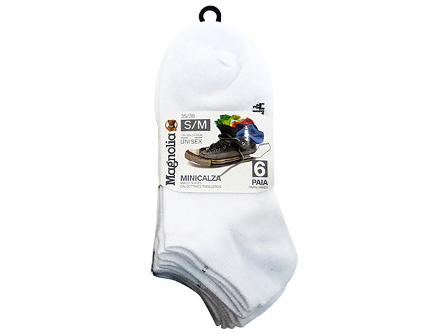 Minicalza 6 pezzi bianco s/m cal4148a