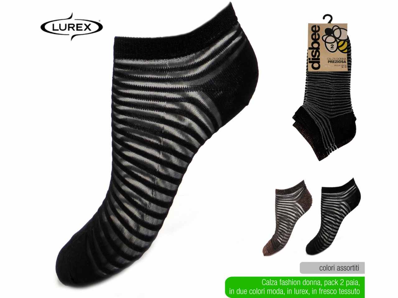 Calza donna preziosa 2 pezzi 36-41 cal4736a