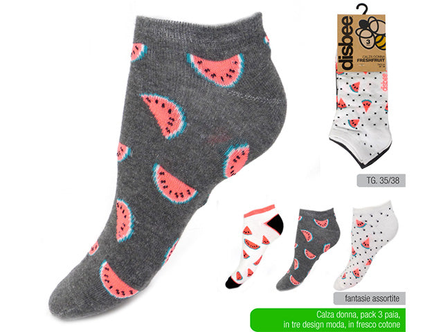 Calza donna freshfruit 3 pezzi tg.35-38 cal4743a
