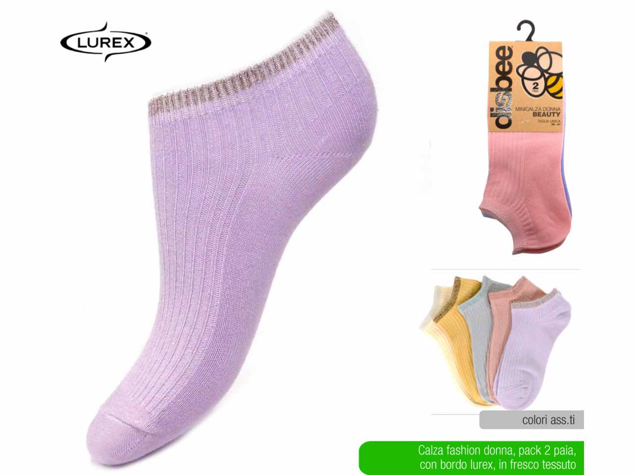 Minicalza donna beauty 2 pezzi 36-41 cal4790a