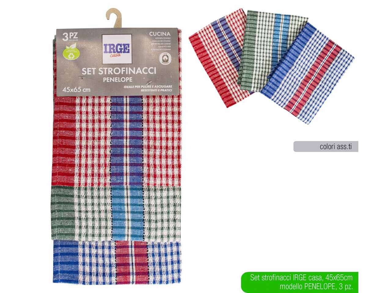 Strofinaccio penelope 45x65cm 3 pezzi str4937a