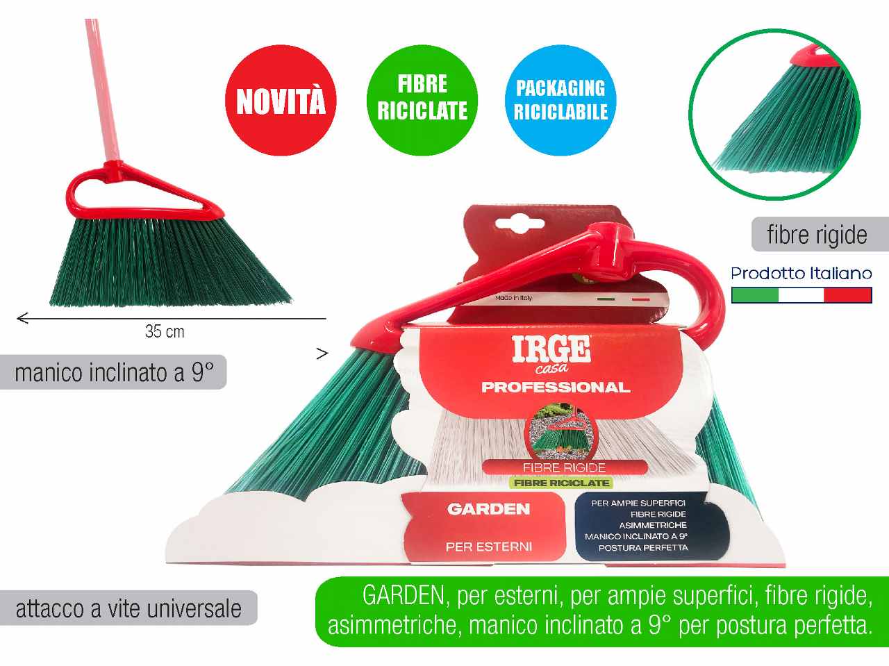Scopa garden inclinata 35x16cm sco5028a