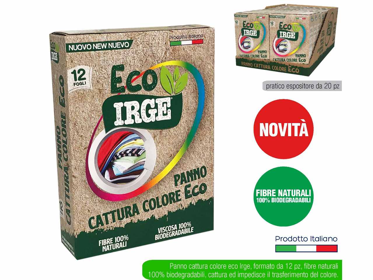 Panno cattura colore 12 foglie irge green pan5203a