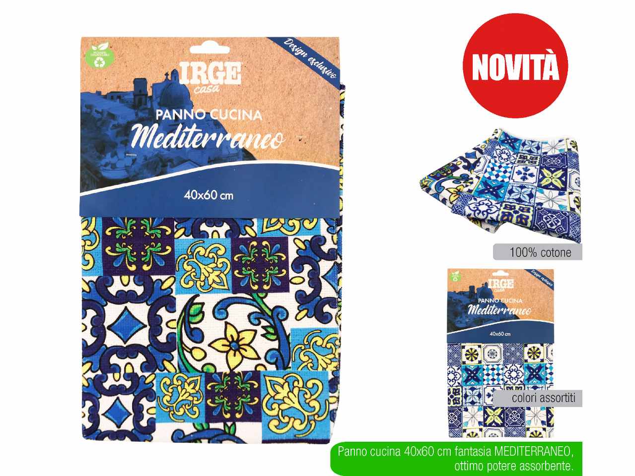 L.mediterraneo panno cucina pan5218a