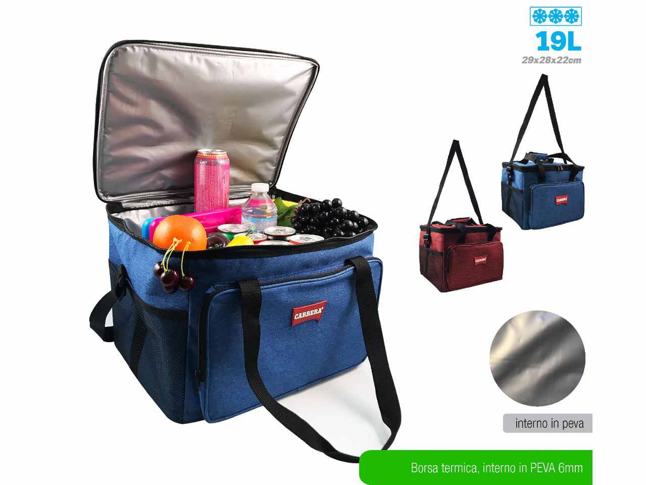 Linea jeans borsa termica carrera 19l 29x28x22cm