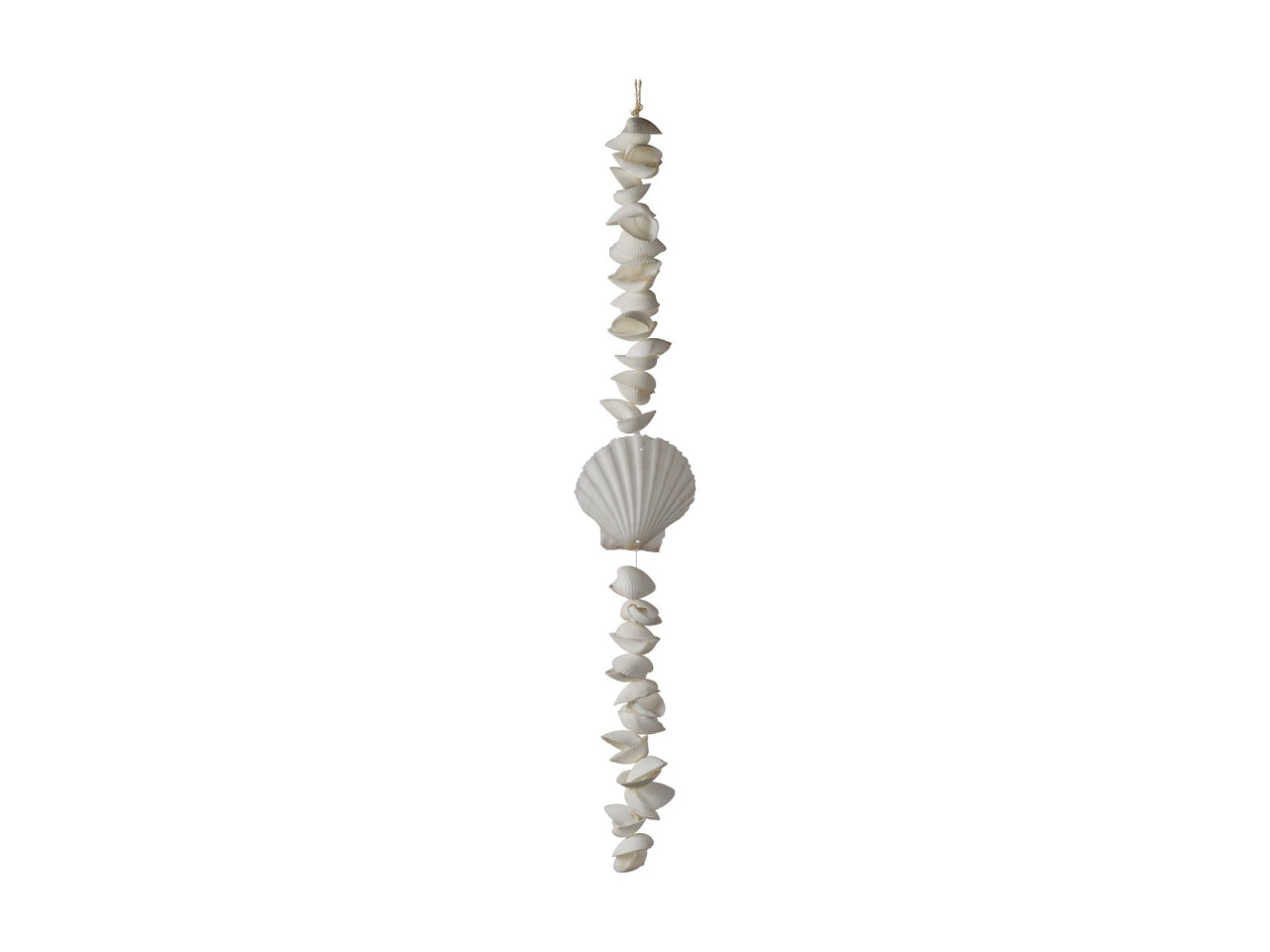 Scacciapensieri da appendere con conchiglie e corda naturale, stile marinaro - 55cm - Star
