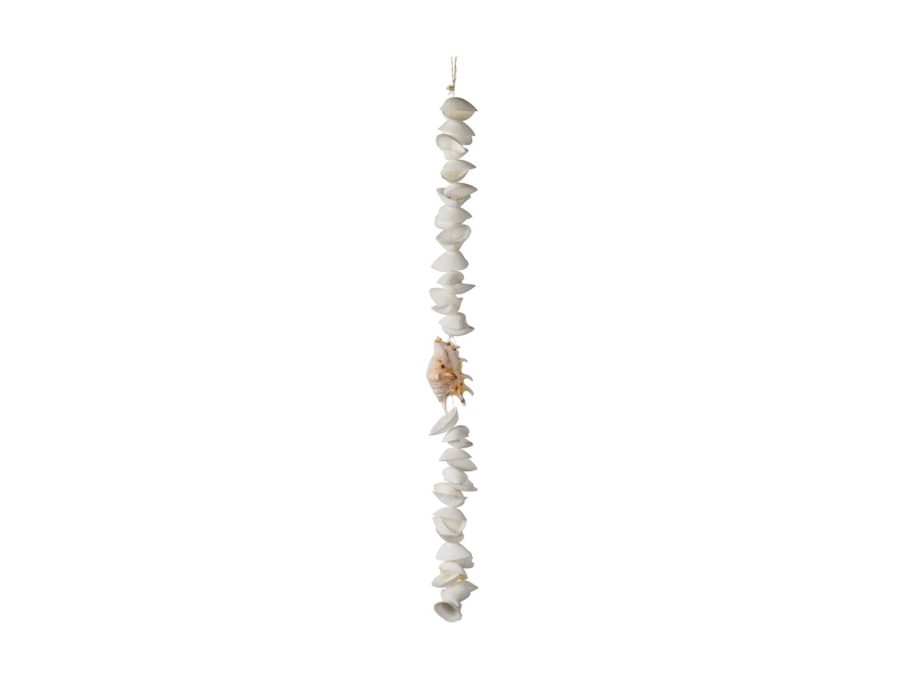 Scacciapensieri da appendere con conchiglie e corda naturale, stile marinaro - 55cm - Star