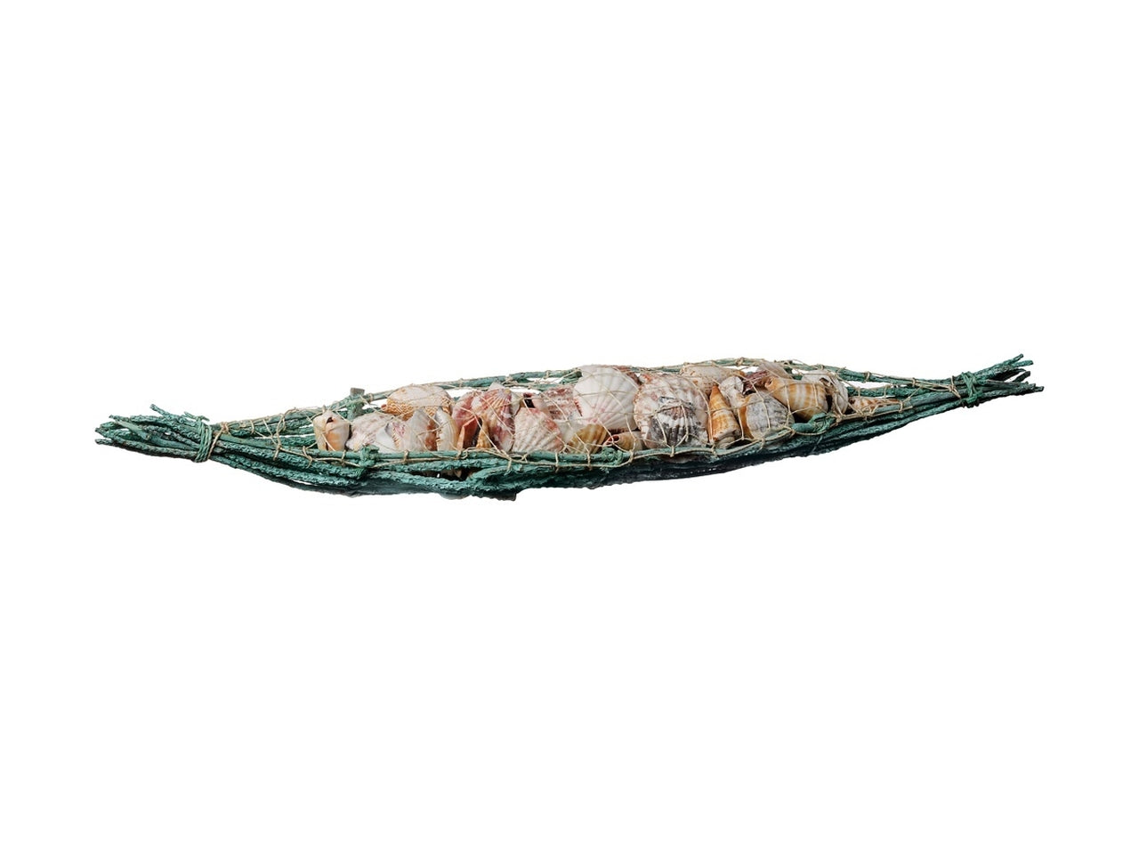 Sassi decorativi per vasi con conchiglie, barca marina, ideale per decorazione estiva - 61x9x6cm - Star