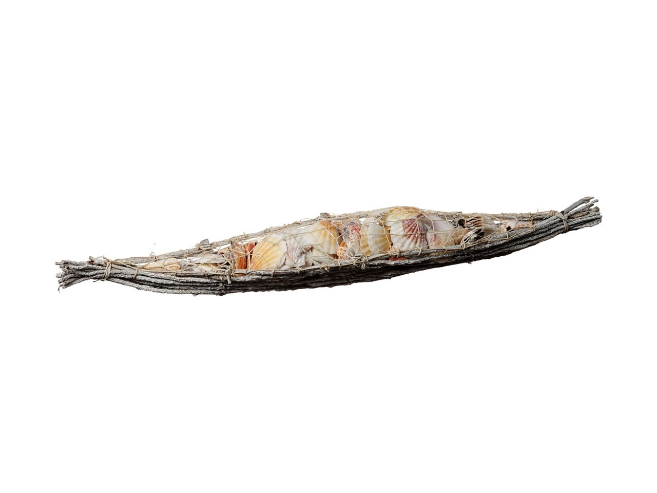 Sassi decorativi per vasi con conchiglie, barca marina, ideale per decorazione estiva - 61x9x6cm - Star