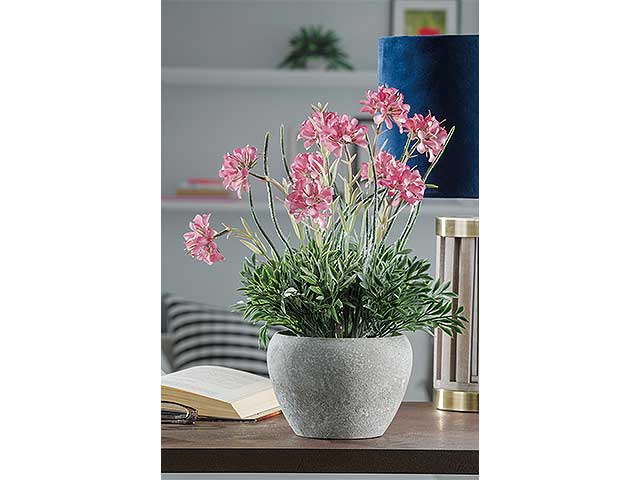 Vaso con fiori d15xh36cm 60027