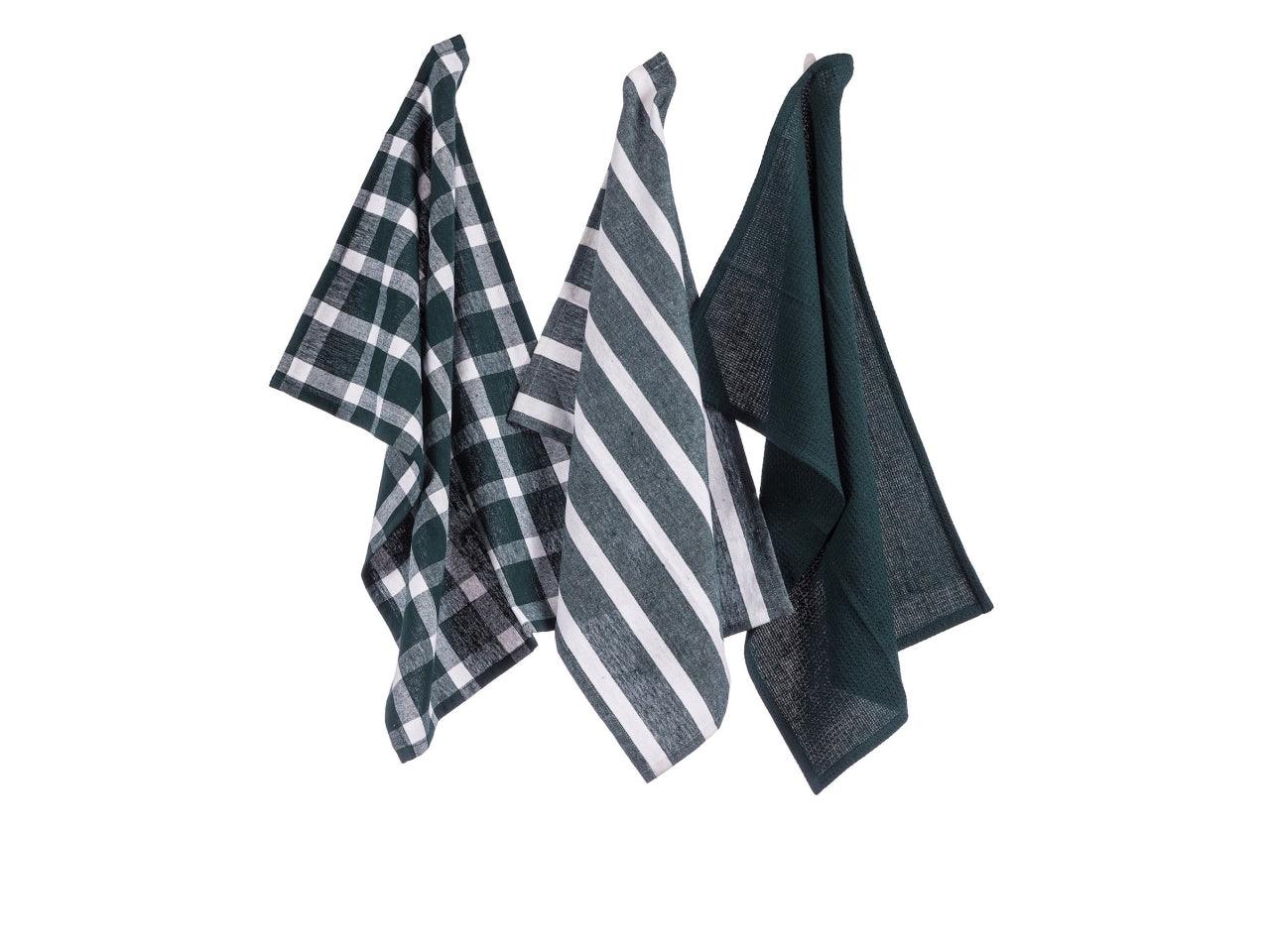 Set di 3 strofinacci cucina in cotone 40x60cm tartan - 3 modelli assortiti - 180g/mq - Star