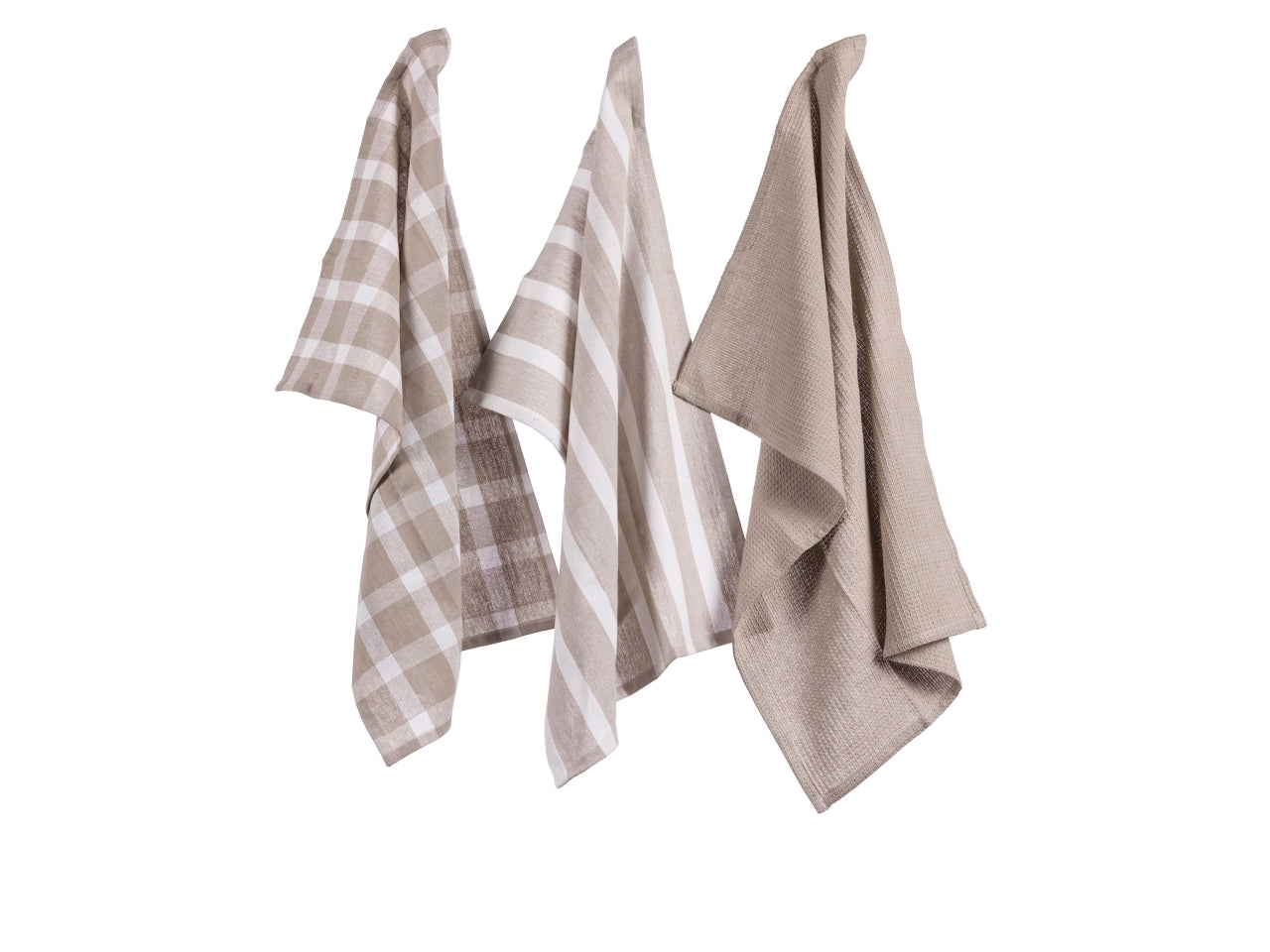 Set di 3 strofinacci cucina in cotone 40x60cm tartan - 3 modelli assortiti - 180g/mq - Star