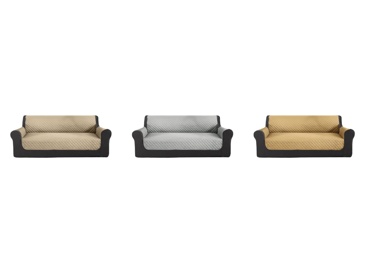 Copridivani 2 posti in poliestere, stile contemporaneo, fantasia monocromatica - disponibile in 3 colori assortiti - Star