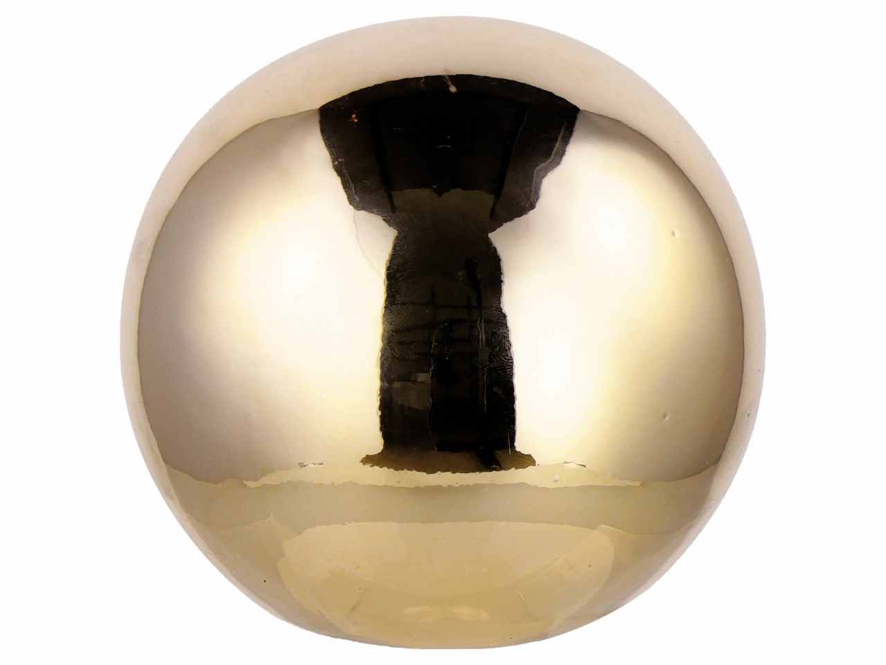 Sfera in ceramica natalizia d.10,5cm nei colori oro argento e rosa