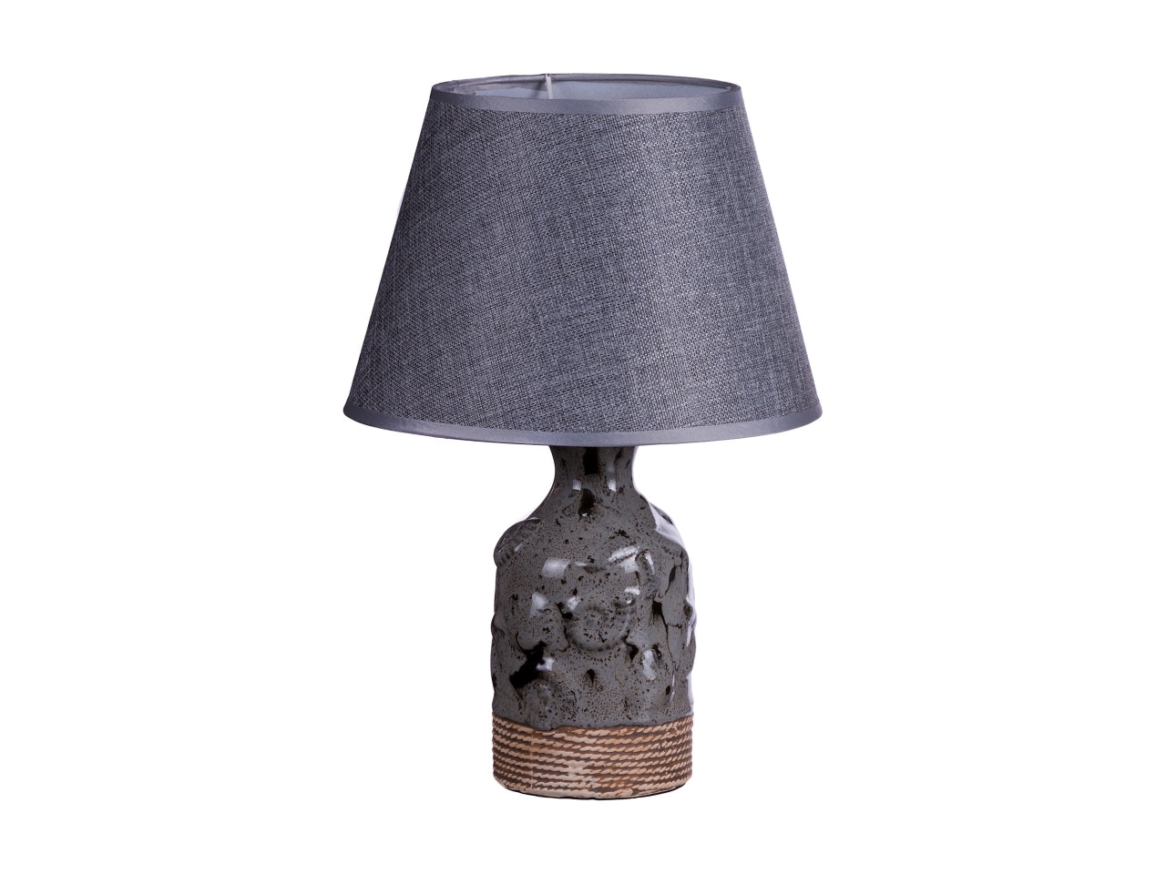 Lampada da scrivania, stile marinaro, fantasia mare, base in ceramica e paralume in poliestere - d.25xh.38 cm - colori assortiti - star