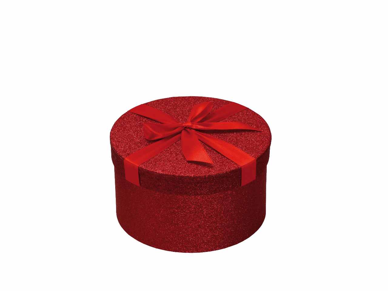 Scatola tonda con nastro rossa d. 69100