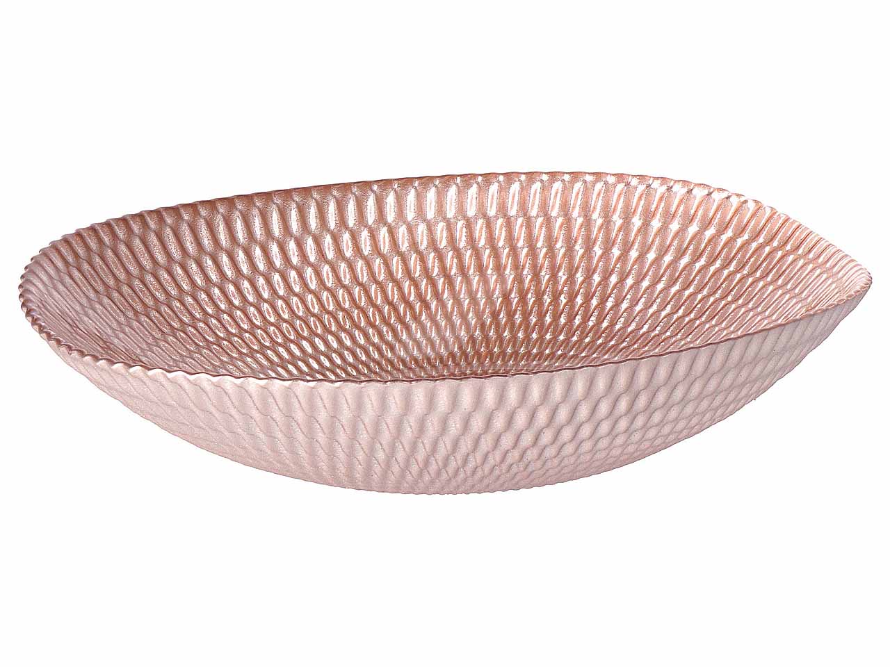 Ciotola vetro 30x21x7cm rosa 72952