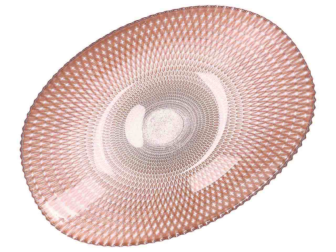 Ciotola vetro 30x21x7cm rosa 72952