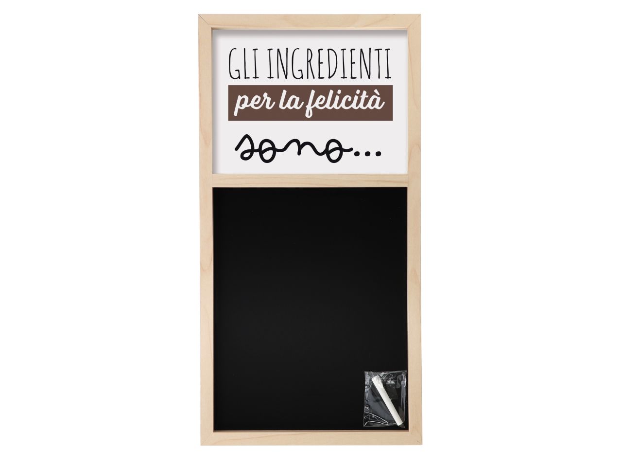 Lavagna in legno con gessetto 31x60cm in 6 decorazioni assortite