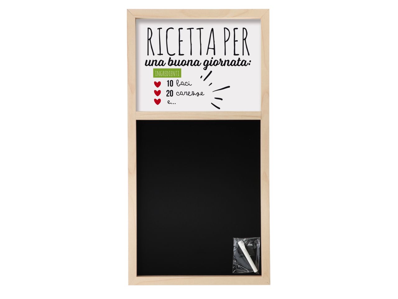 Lavagna in legno con gessetto 31x60cm in 6 decorazioni assortite