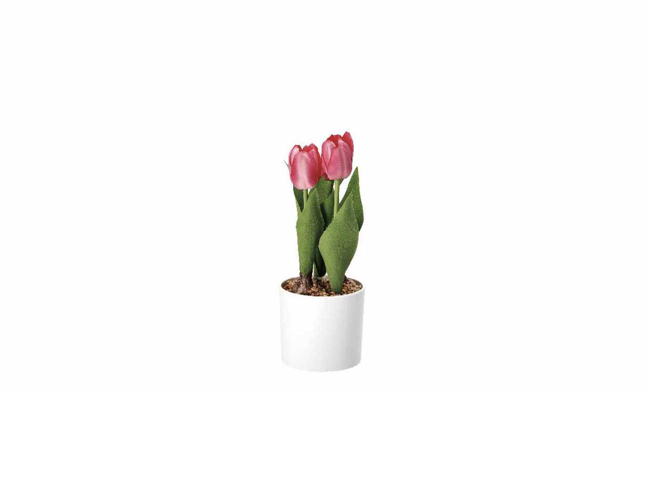 Vaso c/tulipani d.10xh32cm 74876