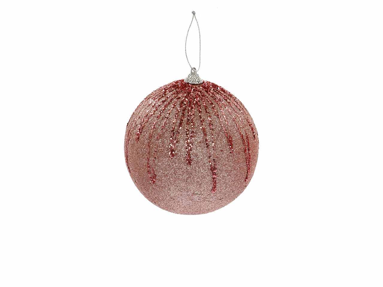 Pallina di natale d.12cm nei colori argento, rosso, oro e rosa