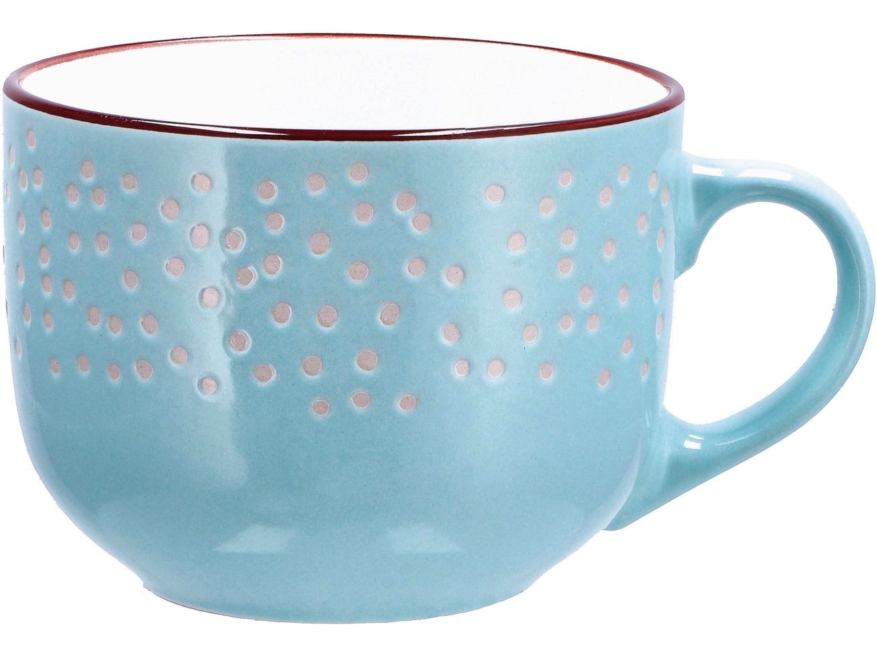 Tazza jumbo in ceramica in 4 colori assortiti d11xh8,5cm 500ml