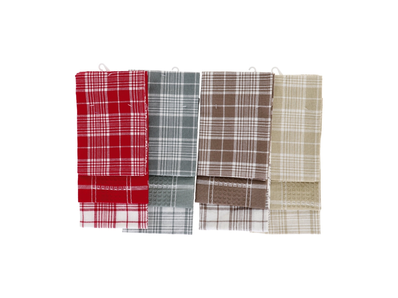 Set di 3 strofinacci cucina in cotone 40x60cm tartan - 3 modelli assortiti - 180g/mq - Star