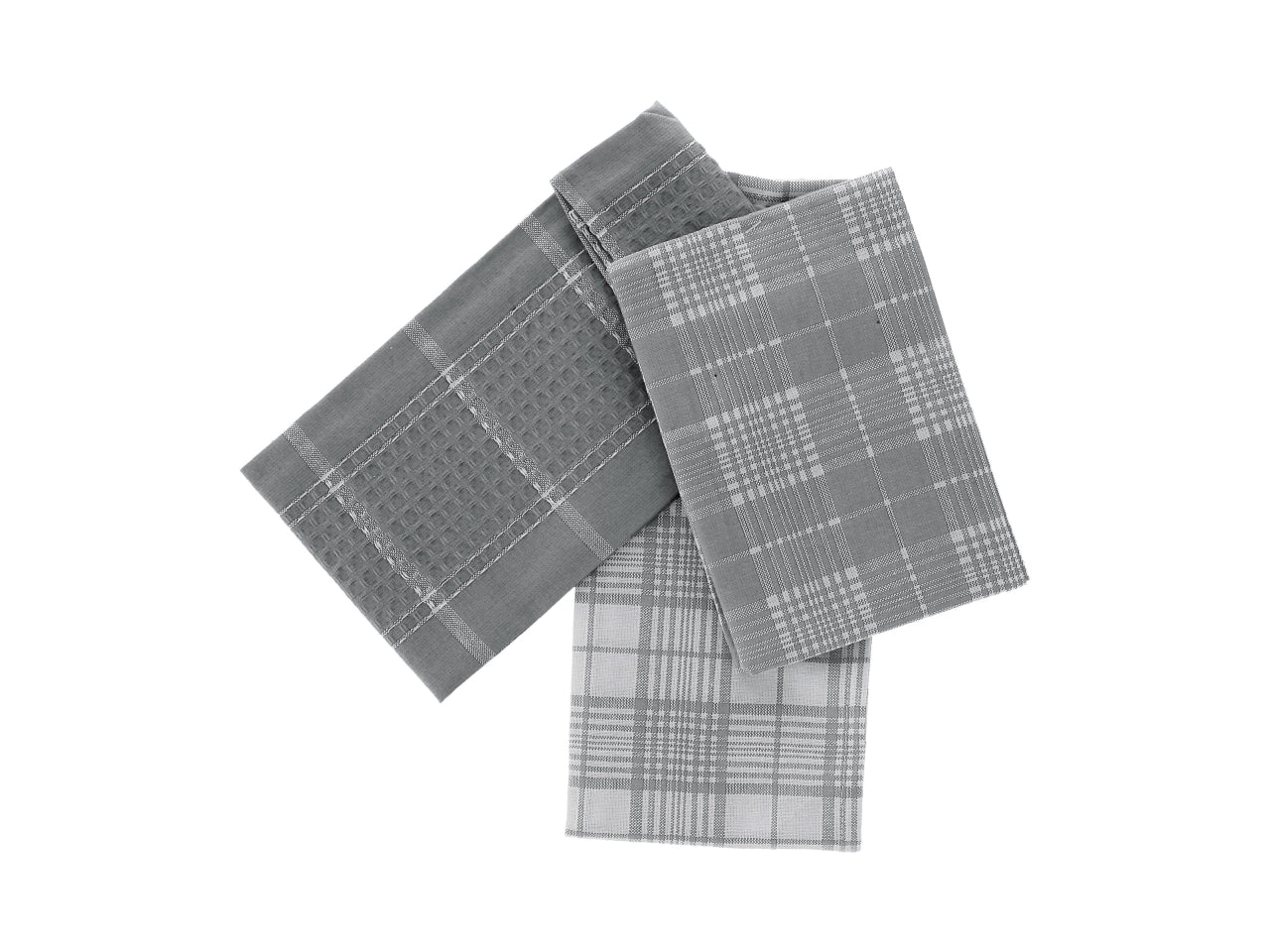 Set di 3 strofinacci cucina in cotone 40x60cm tartan - 3 modelli assortiti - 180g/mq - Star