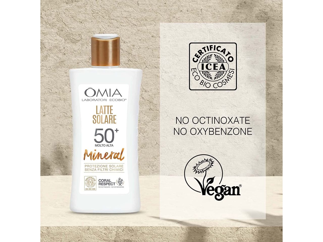 Omnia latte solare bio argan spf50+ 200ml