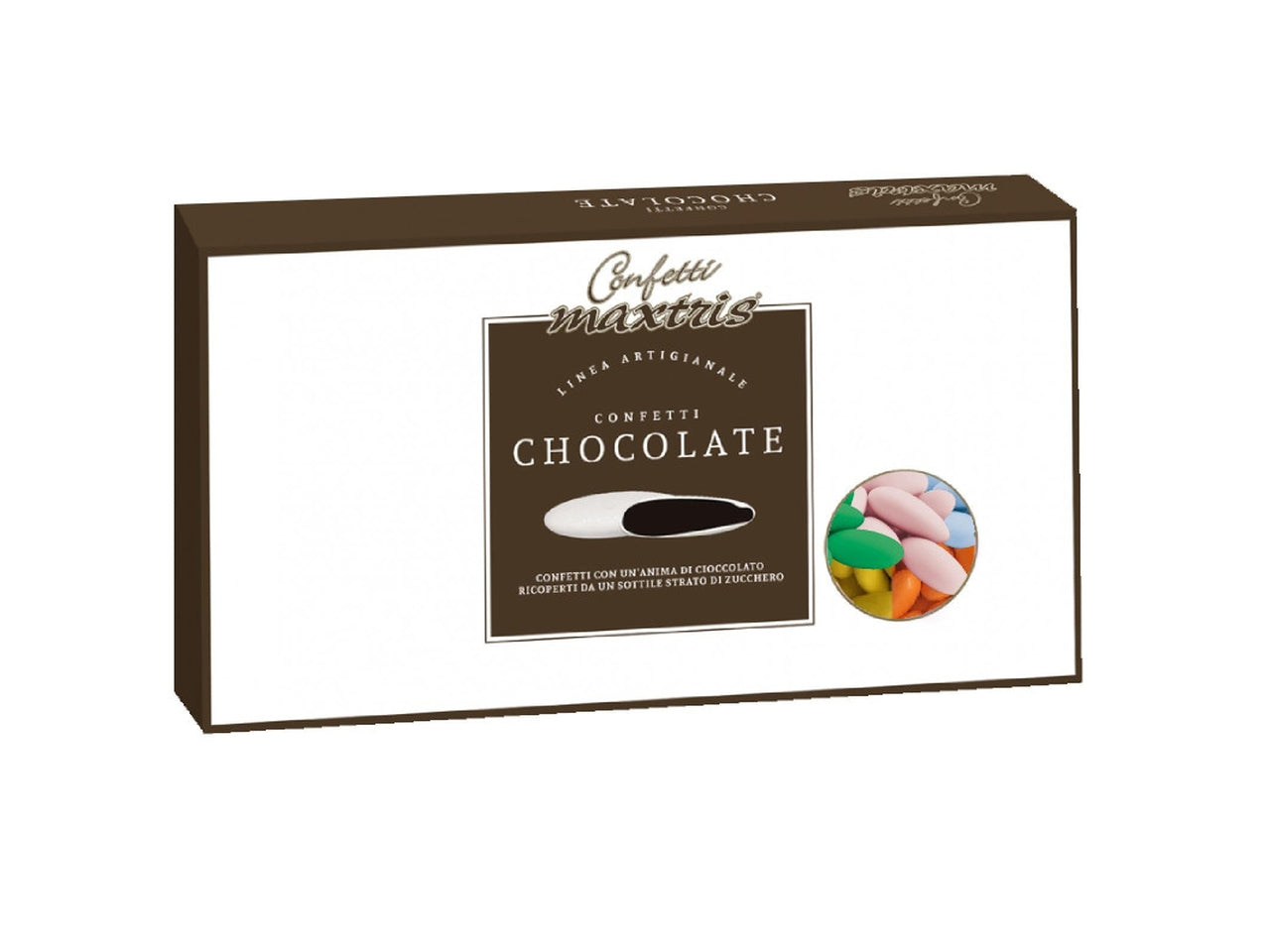 Confetti Maxtris al gusto di cioccolato per bomboniere, colori assortiti - Artigianale - 1kg