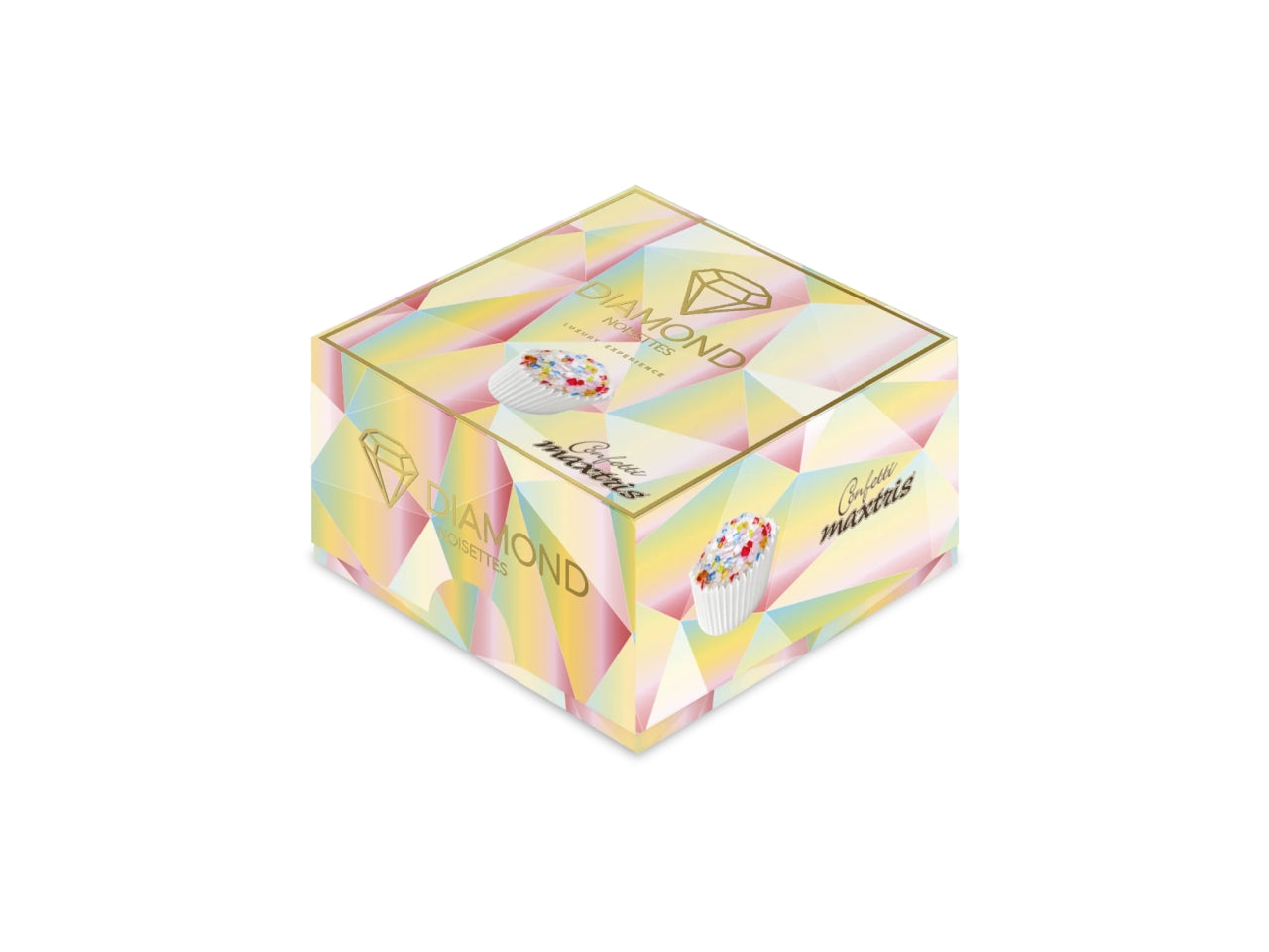 Confetti Maxtris Multicolor ricoperti di cioccolato bianco e fondente per bomboniere- Diamond - 500g