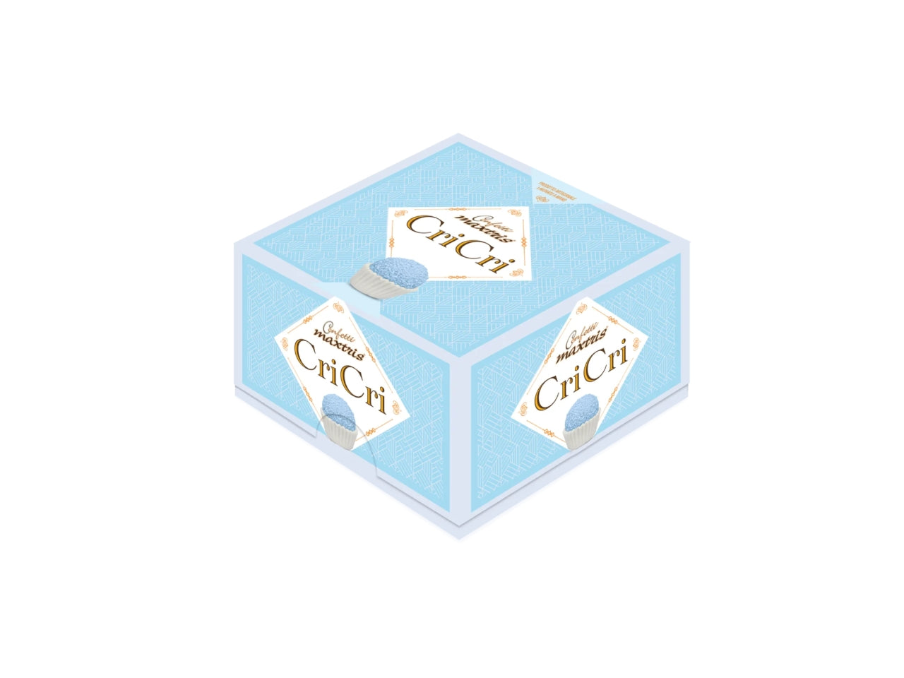 Confetti Maxtris Celeste ricoperti di cioccolato bianco e fondente per bomboniere da nascita e battesimo bimbo - CriCri - 500g