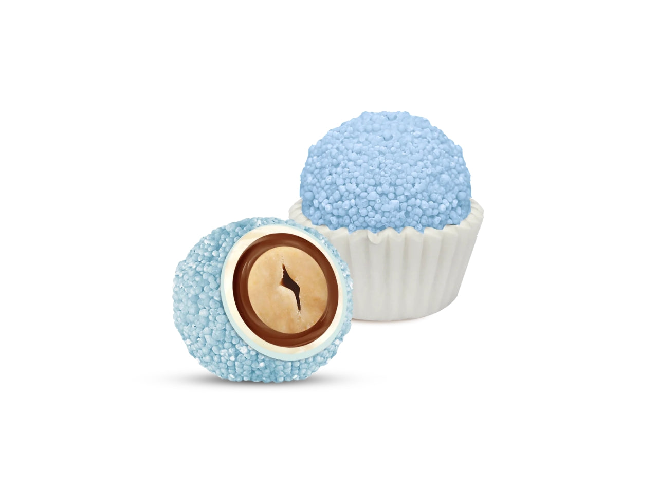 Confetti Maxtris Celeste ricoperti di cioccolato bianco e fondente per bomboniere da nascita e battesimo bimbo - CriCri - 500g