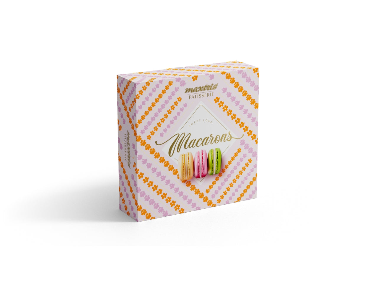 Macarons Maxtris Assortiti alla Nocciola, Pistacchio e Yogurt per bomboniere - 15 pezzi - 210gr