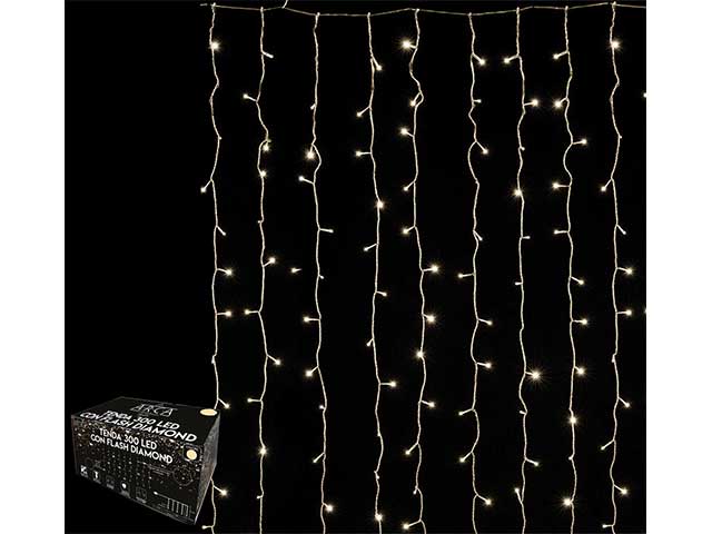 Tenda 300luci bianco caldo uso esterno 294467