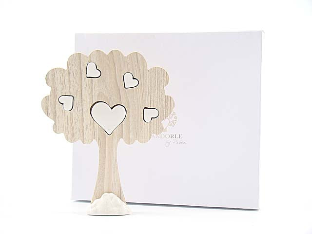 Albero c/cuori bianchi 15cm pb16350