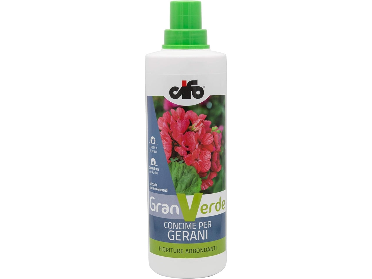 Concime liquido per gerani, fioriture abbondanti, 1kg Granverde Cifo