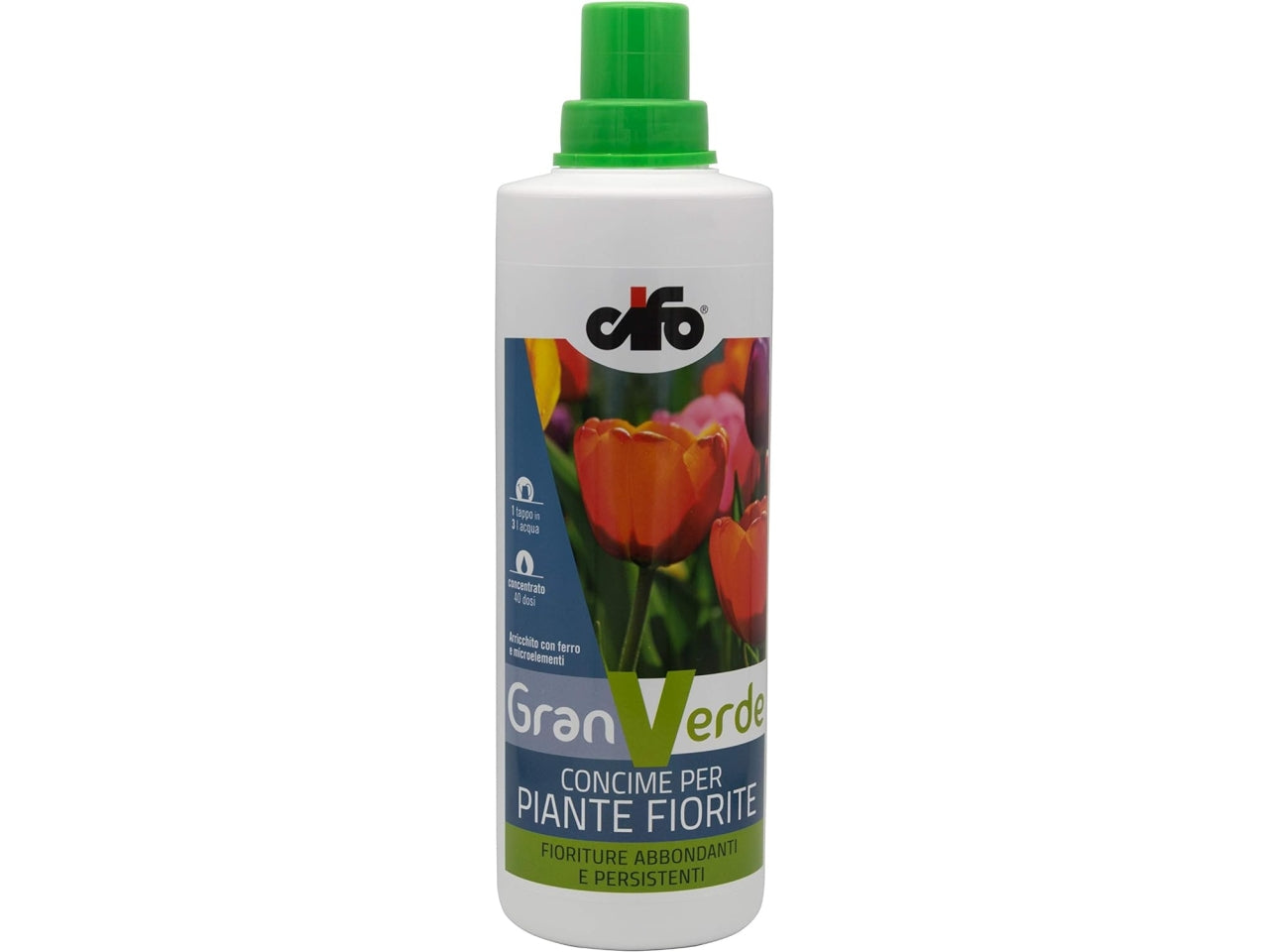 Concime liquido per piante fiorite, fioriture abbondanti e resistenti, 1kg Granverde Cifo
