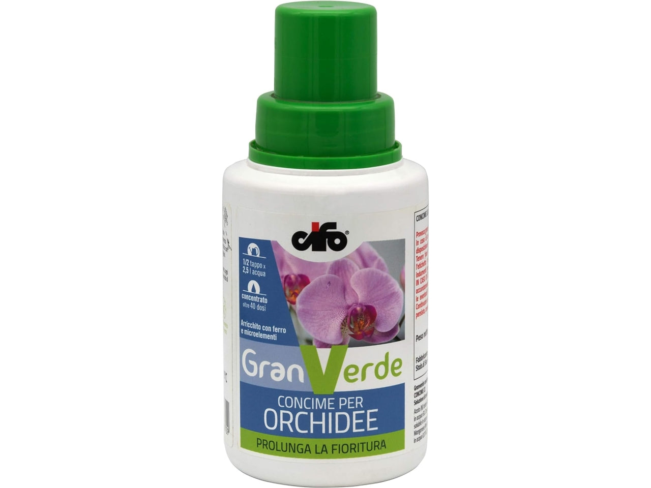 Concime liquido per orchidee, prolunga la fioritura, 200ml Granverde Cifo