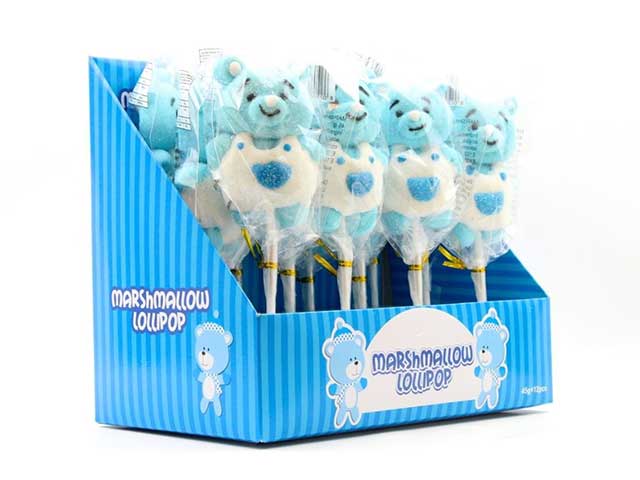 Marshmallow orso celeste spiedini 45gr a1001