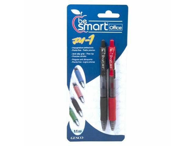 Penna gel n/r be smart 2 pezzi