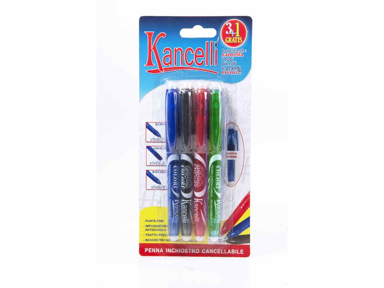 Penna kancelli' 4 pezzi assortiti