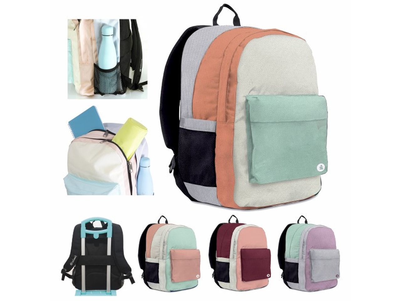 Zaino patchy con doppio scomparto girl be smart assortiti